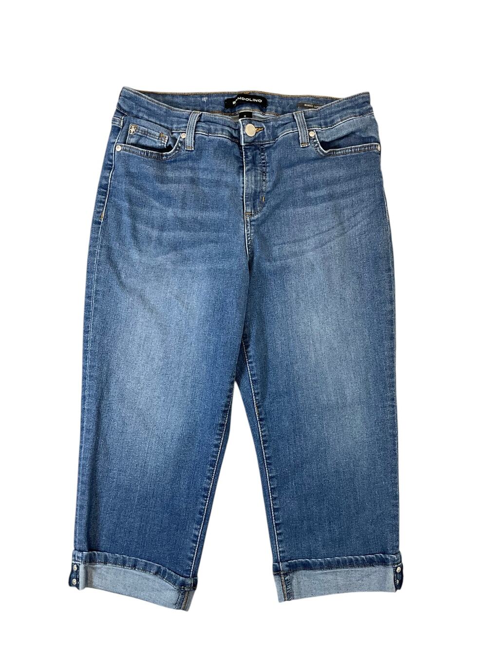 Bandolino Mandie Women's Stretch Denim Capri Jeans Size 12 Medium Wash